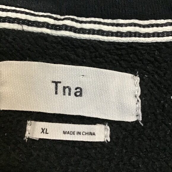 TNA Full Zip Boyfriend Hooded Jacket Black Size XL - Picture 12 of 14